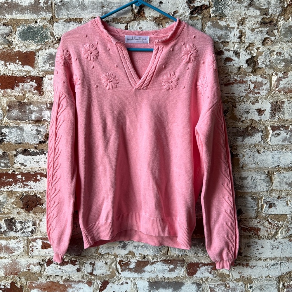 MOD Boutique Linda Floral Detail Sweater